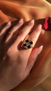 Bahira - Sterling Silver and Gold Vermeil Harlequin Ring